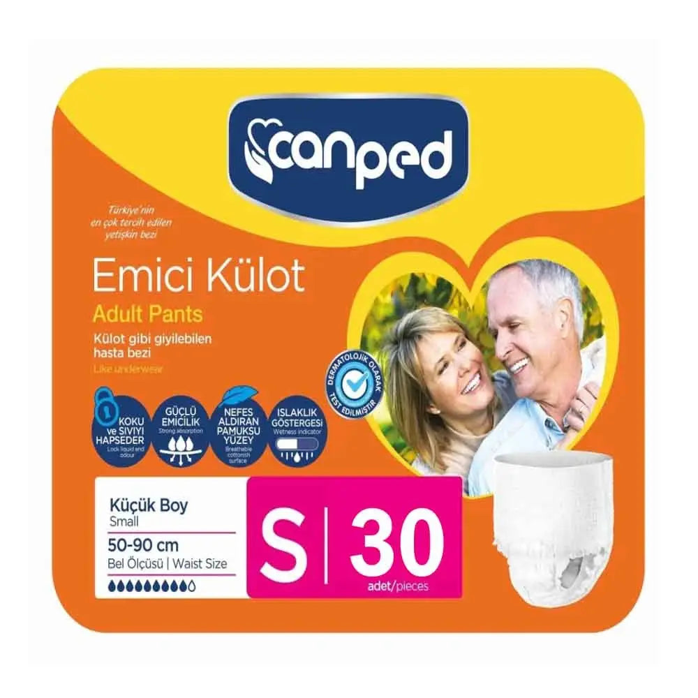 Canped Emici Külot Hasta Bezi 30'lu Small Beden Lento Medikal