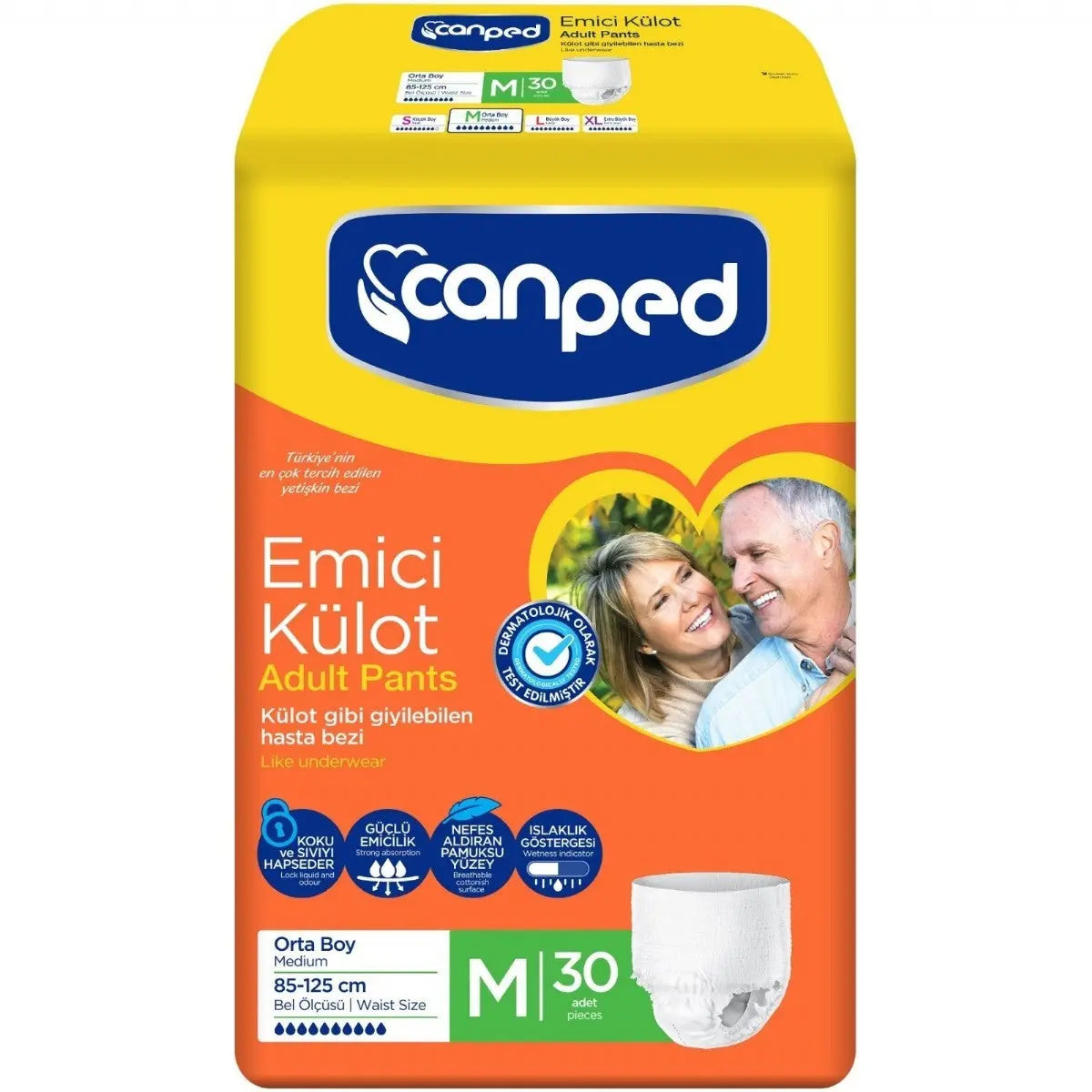 Canped Emici Külot  M Beden  30 Adet Hasta Bezi - Lento Medikal