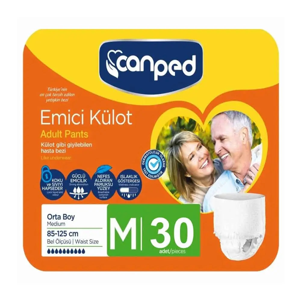 Canped Emici Külot  M Beden  30 Adet Hasta Bezi Lento Medikal