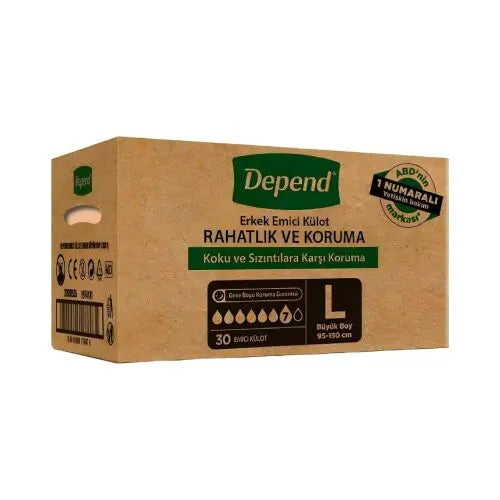 Depend Erkek Emici Külot Large 30 'lu Lento Medikal