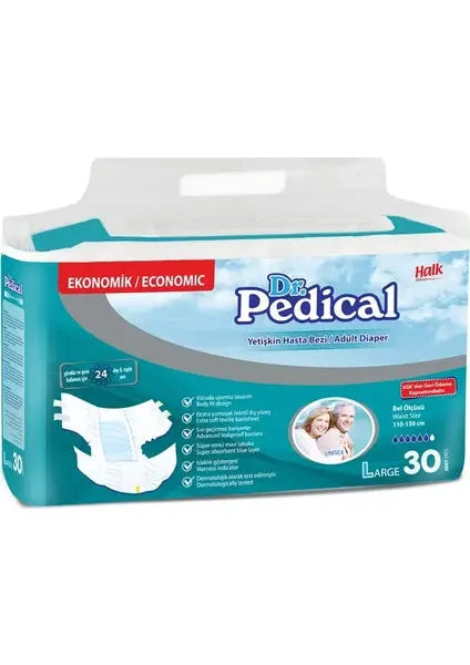 Dr pedical Bel Bantlı Hasta Bezi Large 30lu - Lento Medikal