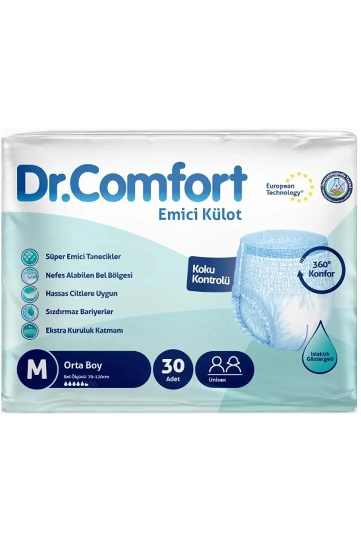 Dr.Comfort Yetişkin Emici Külot Medium 30'lu 1 Paket 30 Adet Lento Medikal