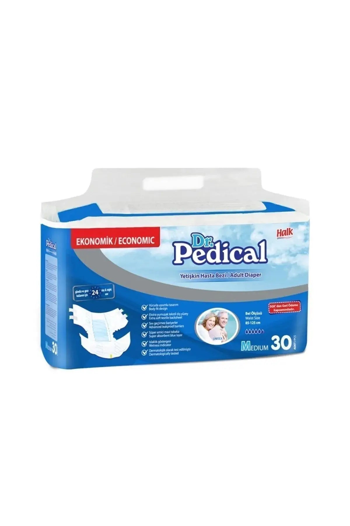 Dr.Pedical Bel Bantlı Hasta Bezi Medıum 30lu - Lento Medikal