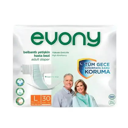Evony Belbantlı Hasta Bezi  LARGE beden 30 Adet Lento Medikal
