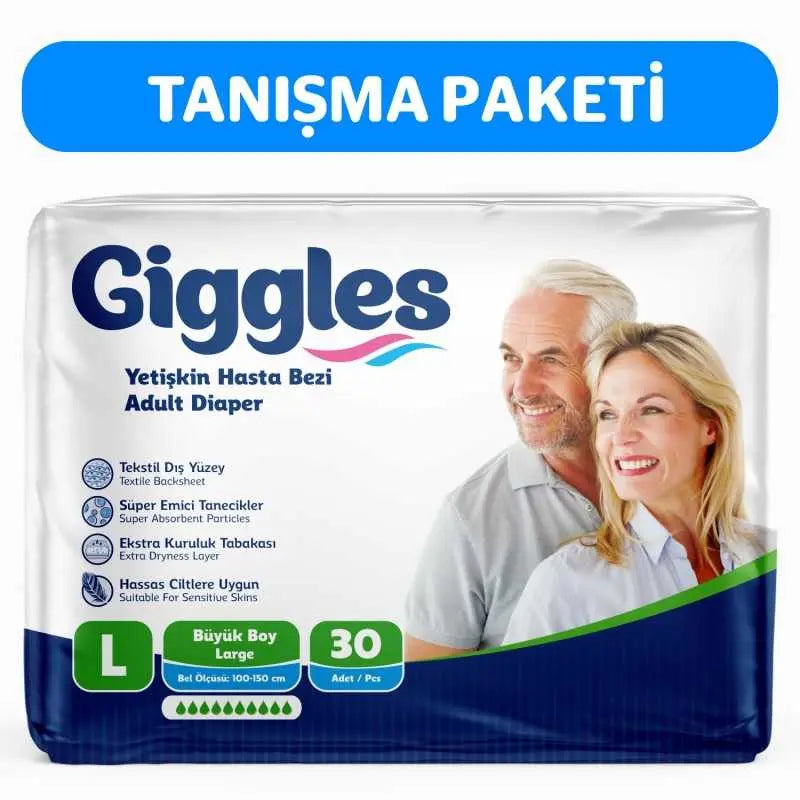 GİGGLES BELBANTLI HASTA BEZİ LARGE  30lu Lento Medikal