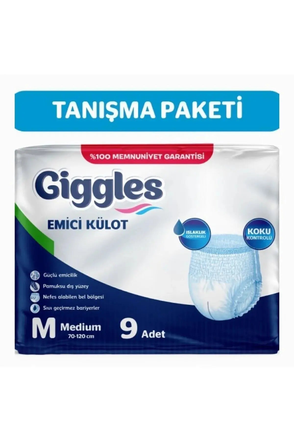 Giggles 9'lu Medium Emici Külot 1 paket 9 Adet Lento Medikal