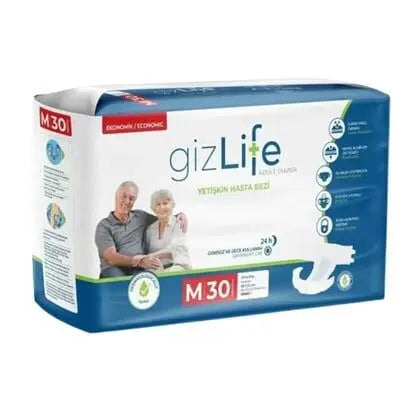 GizLife Yetişkin Hasta Bezi Bel Bantlı Medium 30'lu Lento Medikal