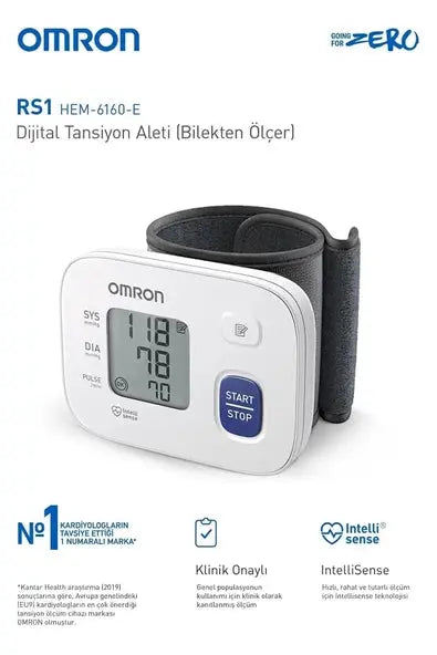 OMRON RS1 Kolay Taşınabilir Bilekten Ölçer Tansiyon Aleti Lento Medikal