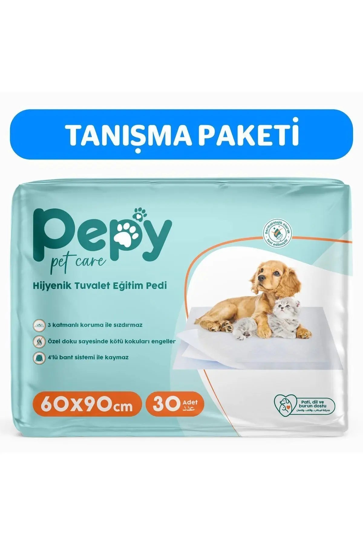 PEPY 60x90 Hijyenik Tuvalet Eğitim Pedi 30'lu 1 Paket 30 Adet - Lento Medikal