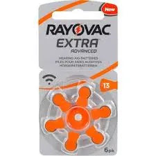 Rayovac Extra 13 Numara İşitme Cihazı Pili, Kulaklık Pili, Duyma Pili, Kulak Pili, Kulak Cihazı Pili 6 Adet Tek Pil - Lento Medikal