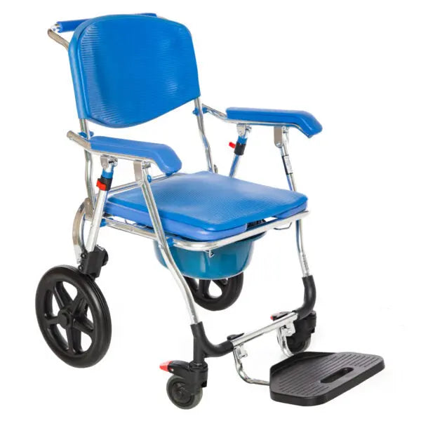 Römer R402 Mavi Tekerlekli Banyo Tuvalet Sandalyesi Lento Medikal