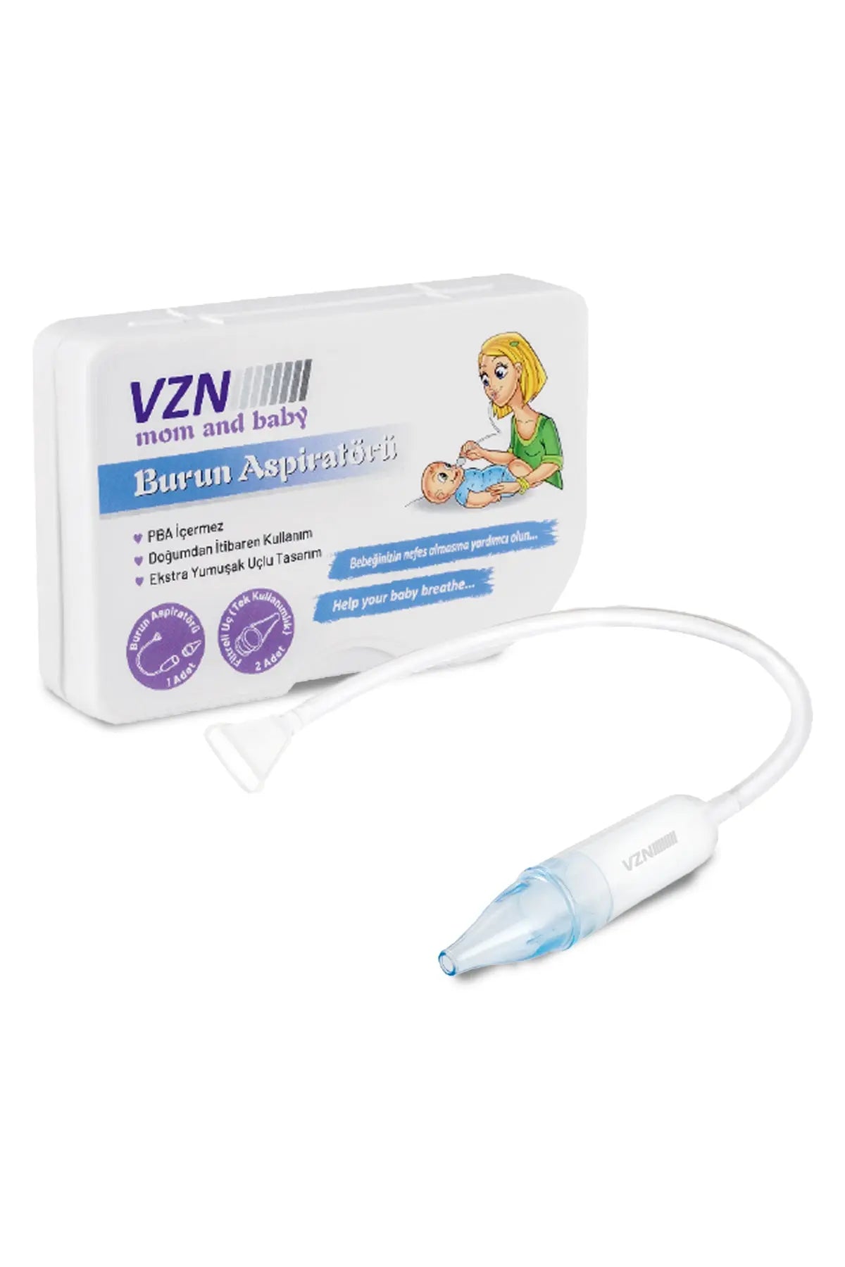 VZN Burun Aspiratörü Cihaz + 2 Yedek Uç Lento Medikal