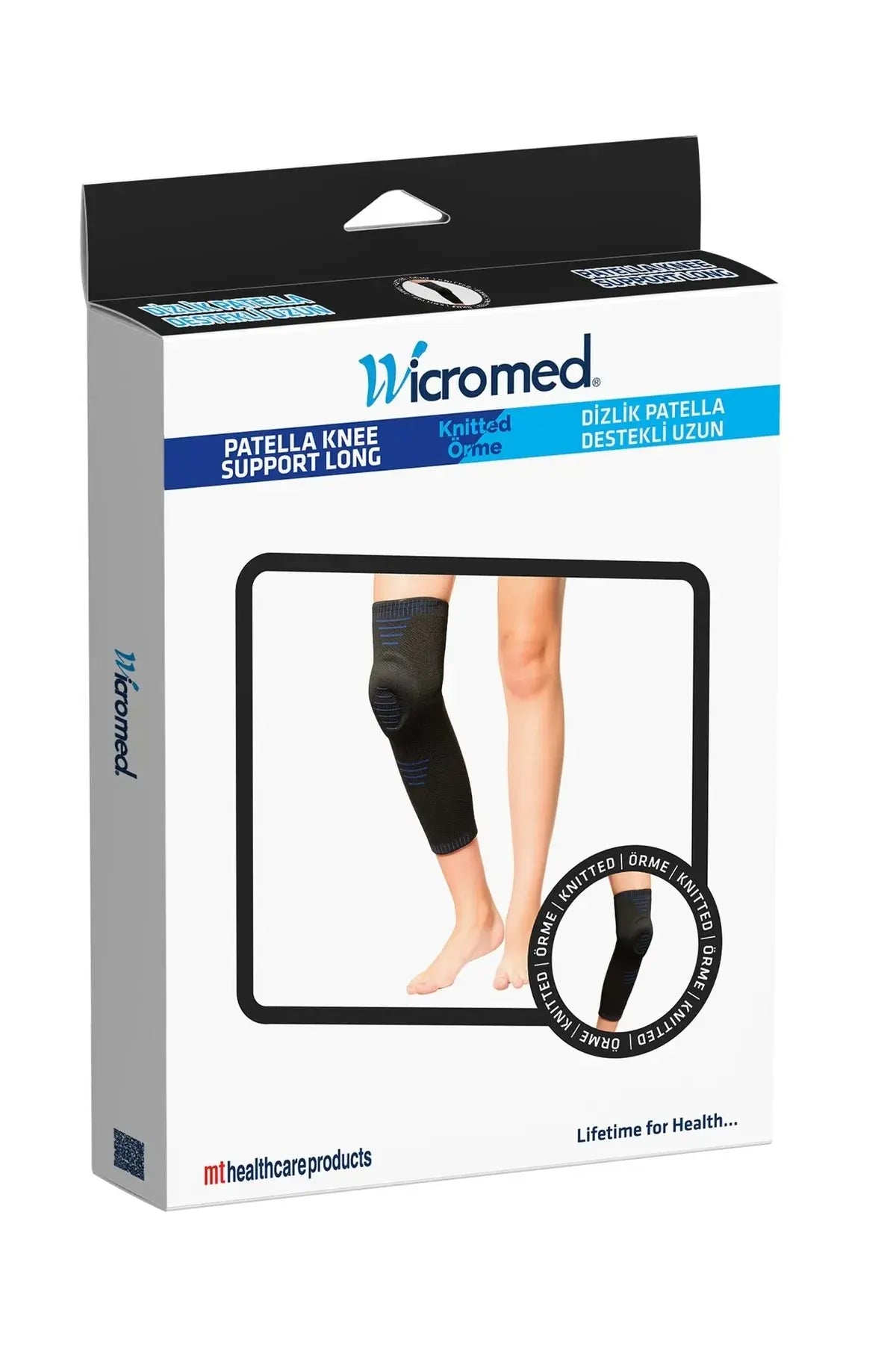 Wicromed Dizlik Patella Destekli Örgü Uzun Lento Medikal