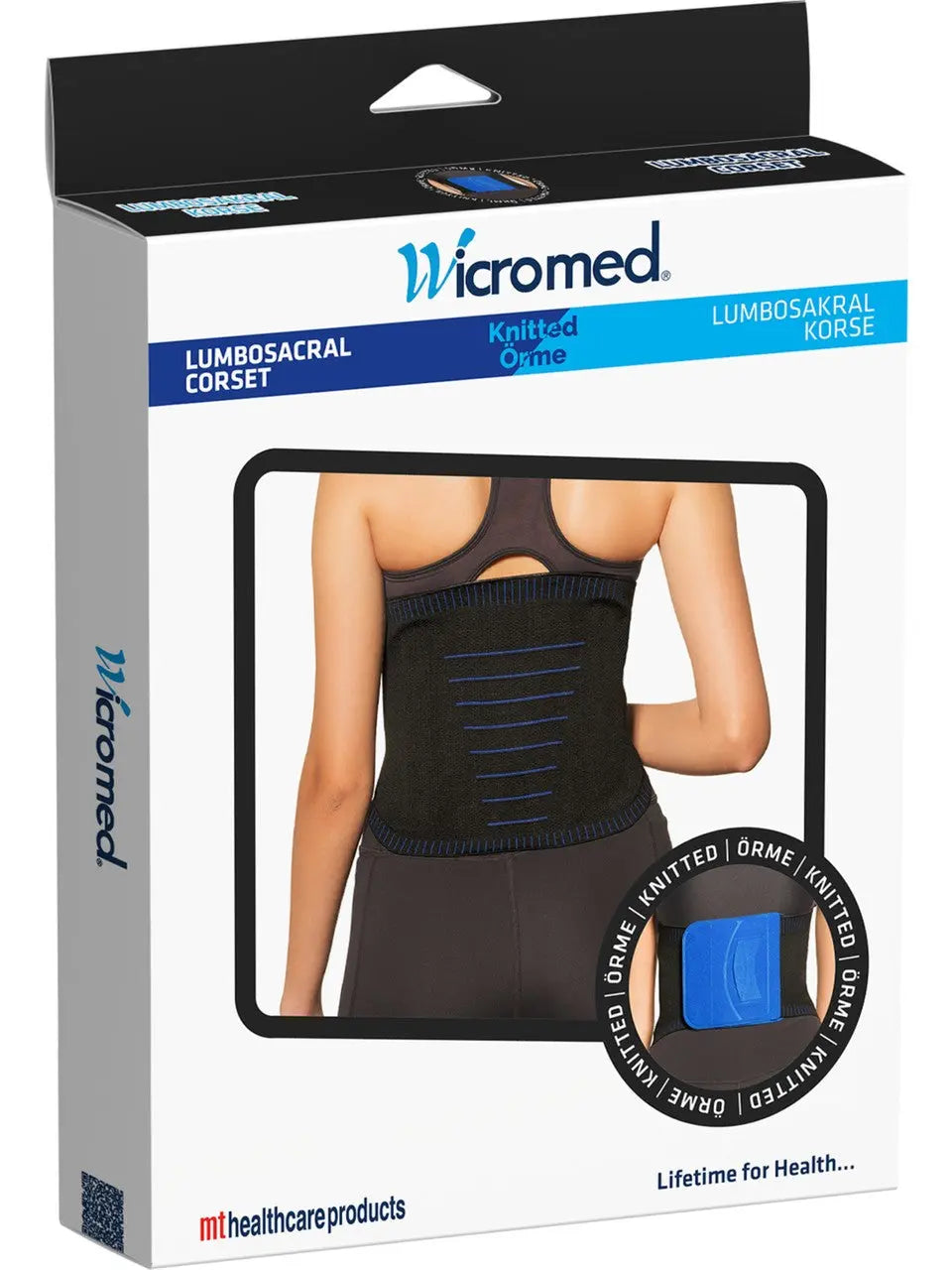 Wicromed Lumbosakral Korse Örgü Kumaş 26 cm Lento Medikal