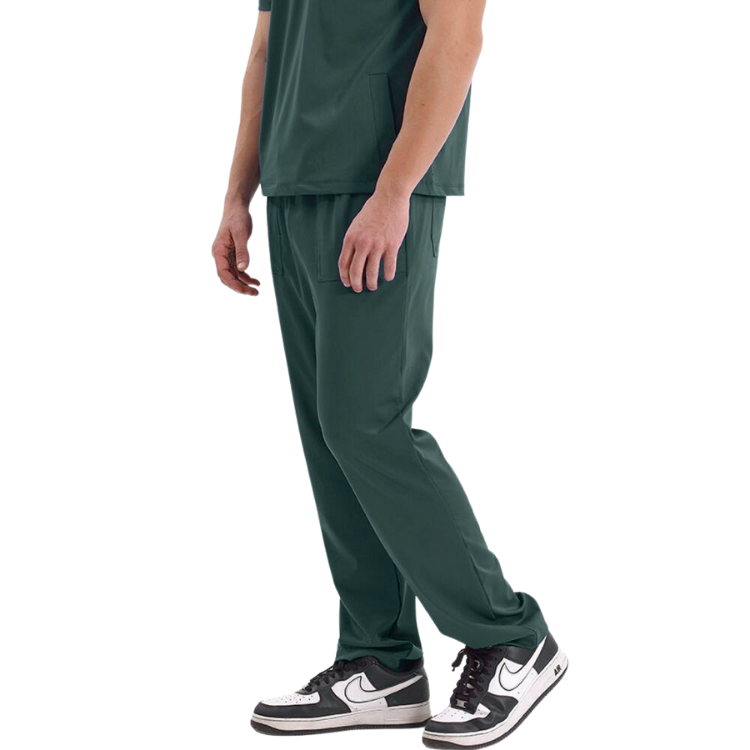 BRL MEDİMEN | TEK ALT Özel Cep Ve Dikişli Likralı Erkek Cerrahi Pantolon Avcı Yeşili