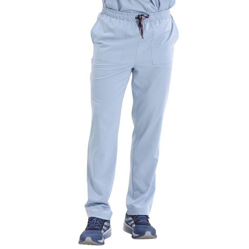 BRL MEDİMEN | TEK ALT Özel Cep Ve Dikişli Likralı Erkek Cerrahi Pantolon Bebe Mavi