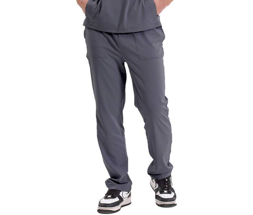 BRL MEDİMEN | TEK ALT Özel Cep Ve Dikişli Likralı Erkek Cerrahi Pantolon Füme