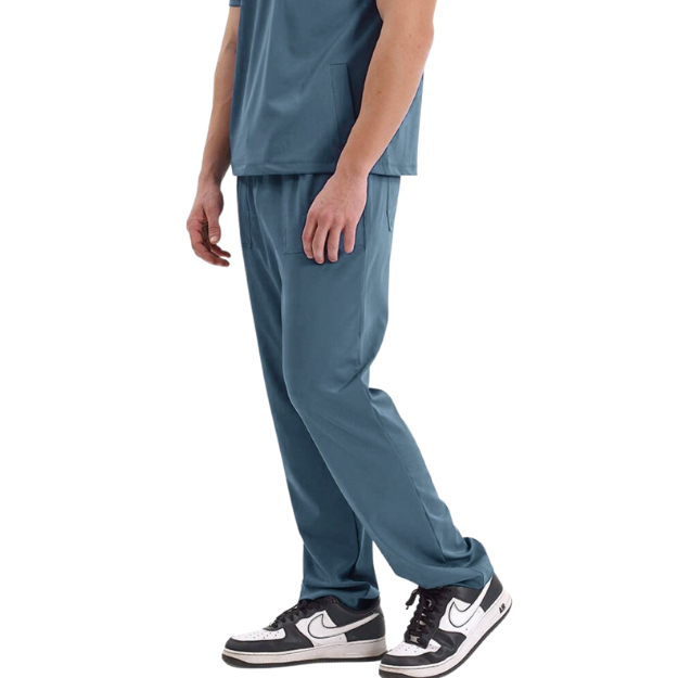 BRL MEDİMEN | TEK ALT Özel Cep Ve Dikişli Likralı Erkek Cerrahi Pantolon Goblin Mavi