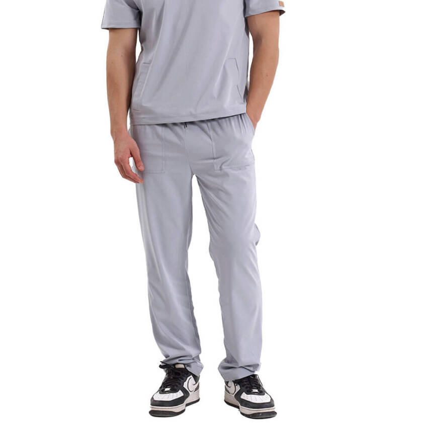 BRL MEDİMEN | TEK ALT Özel Cep Ve Dikişli Likralı Erkek Cerrahi Pantolon Gri