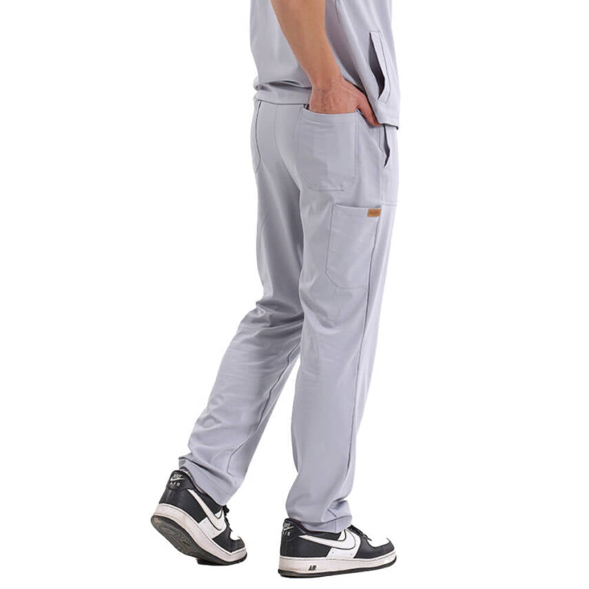 BRL MEDİMEN | TEK ALT Özel Cep Ve Dikişli Likralı Erkek Cerrahi Pantolon Gri