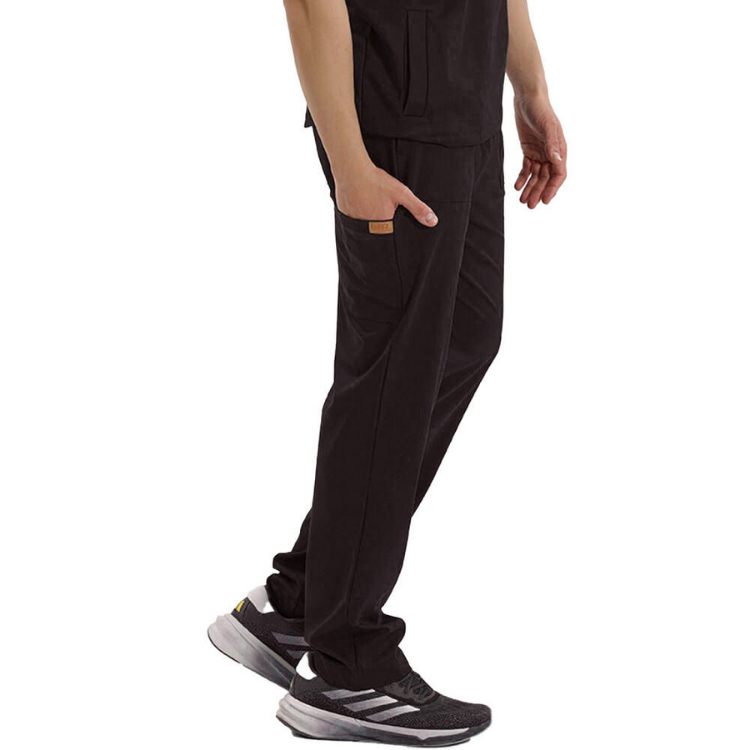 BRL MEDİMEN | TEK ALT Özel Cep Ve Dikişli Likralı Erkek Cerrahi Pantolon Siyah