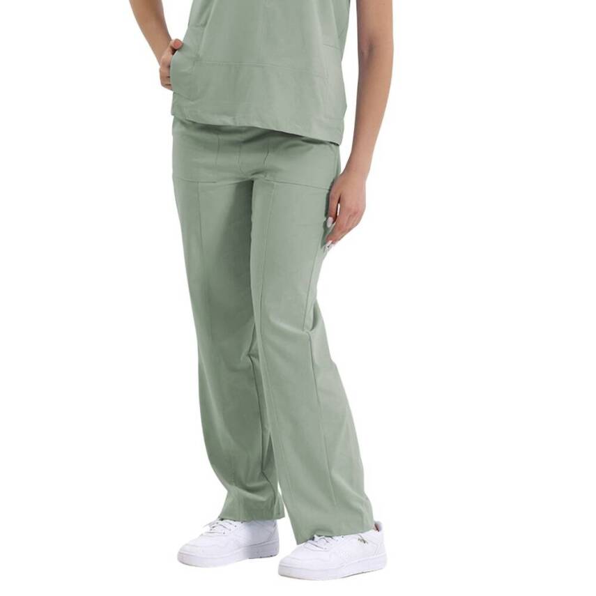 BRL MEDİNİLLA & MEDİKAGO | TEK ALT Çift Yön Likralı Kadın Cerrahi Pantolon Çağla Yeşili