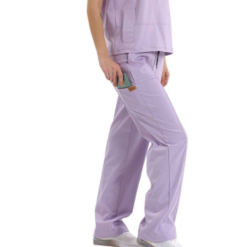 BRL MEDİNİLLA & MEDİKAGO | TEK ALT Çift Yön Likralı Kadın Cerrahi Pantolon Lila