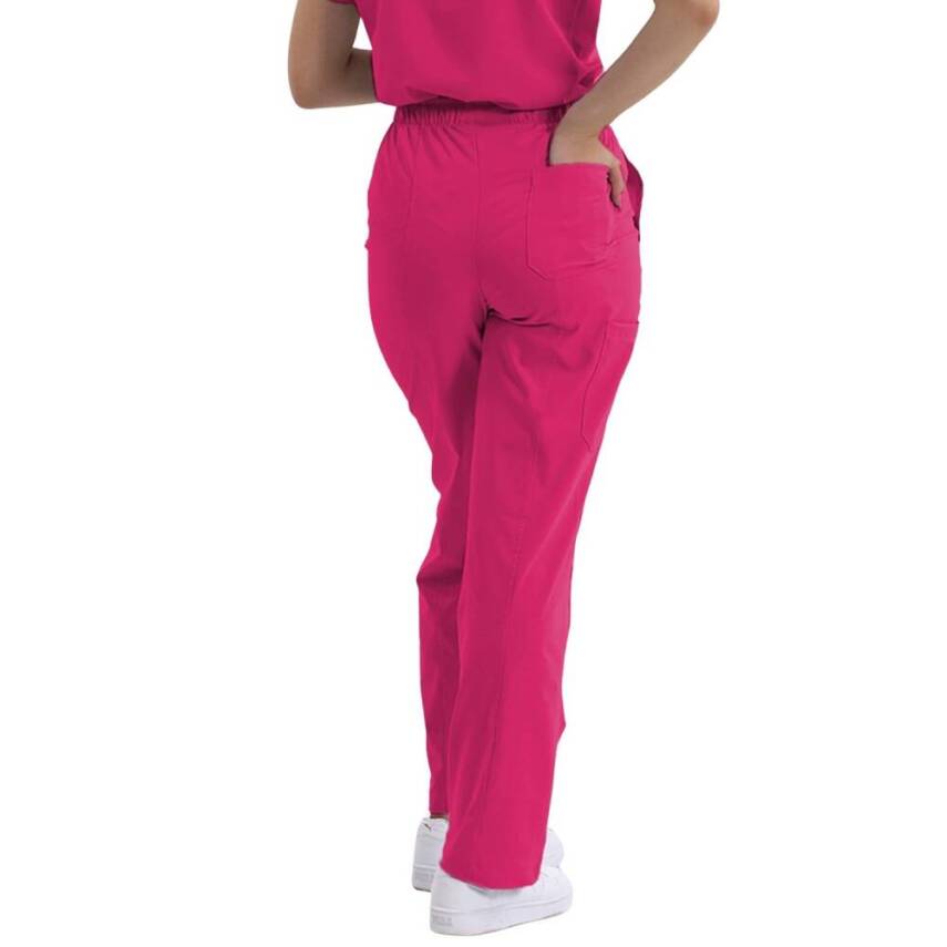 BRL MEDİNİLLA & MEDİKAGO | TEK ALT Çift Yön Likralı Kadın Cerrahi Pantolon Nar Çiçeği