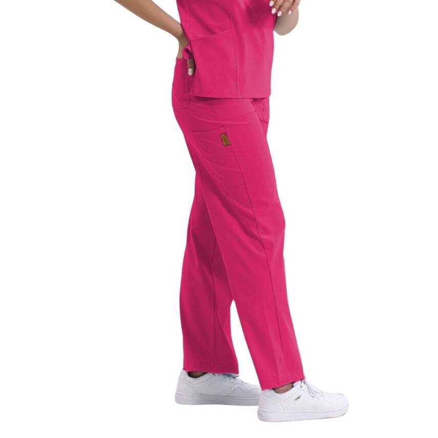 BRL MEDİNİLLA & MEDİKAGO | TEK ALT Çift Yön Likralı Kadın Cerrahi Pantolon Nar Çiçeği