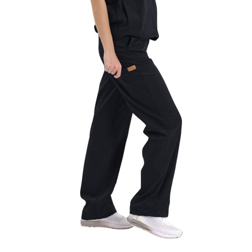 BRL MEDİNİLLA & MEDİKAGO | TEK ALT Çift Yön Likralı Kadın Cerrahi Pantolon Siyah