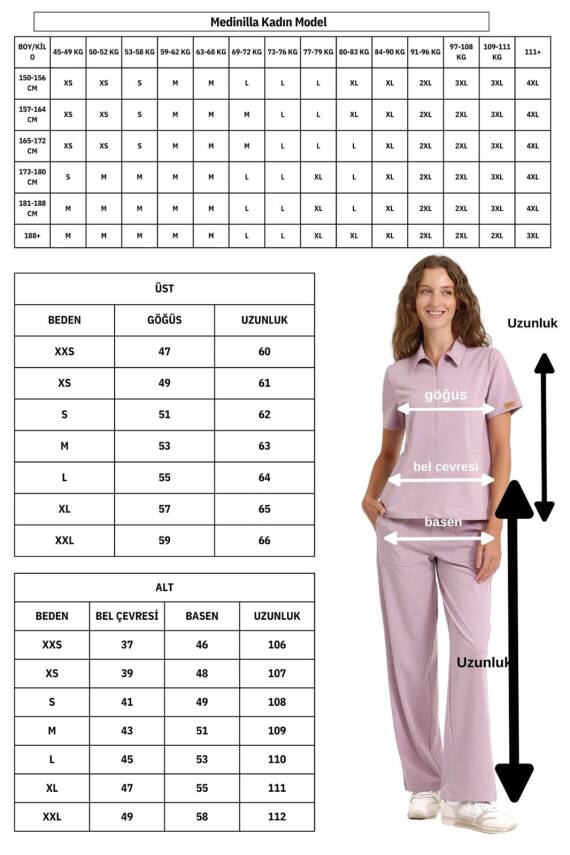 BRL MEDİNİLLA | Tek Üst Yandan Cepli Gizli Fermuar Polo Yaka Doktor Hemşire Cerrahi Forma Goblin Mavi