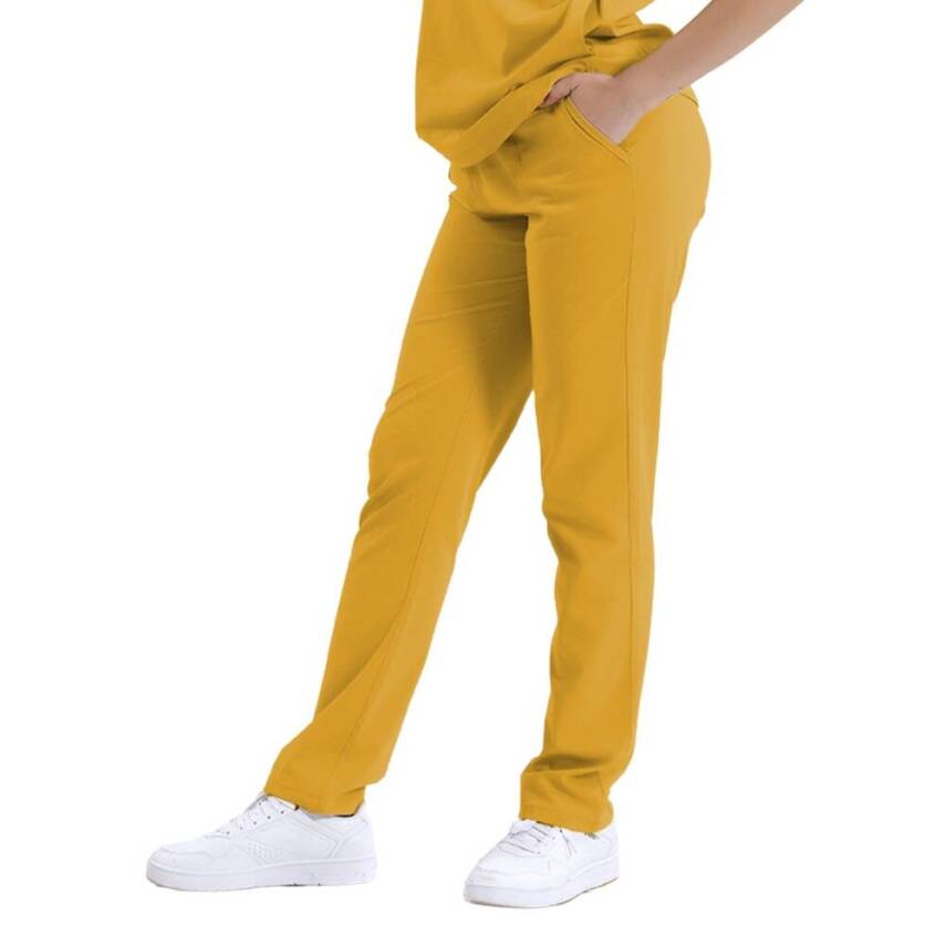 BRL SNAPS | TEK ALT Torba Cepli Doktor ve Hemşire Pantolon Hardal