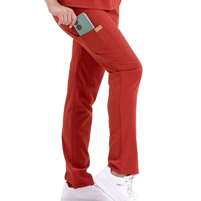 BRL SNAPS | TEK ALT Torba Cepli Doktor ve Hemşire Pantolon Kiremit