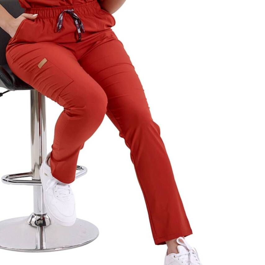 BRL SNAPS | TEK ALT Torba Cepli Doktor ve Hemşire Pantolon Kiremit