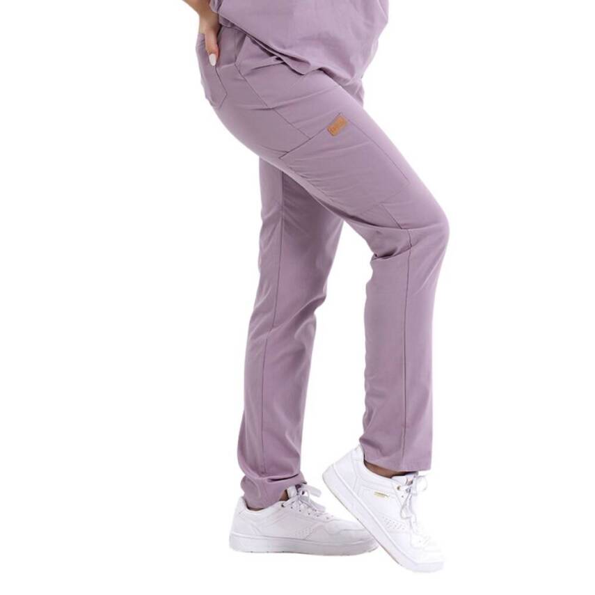 BRL SNAPS | TEK ALT Torba Cepli Doktor ve Hemşire Pantolon Lila