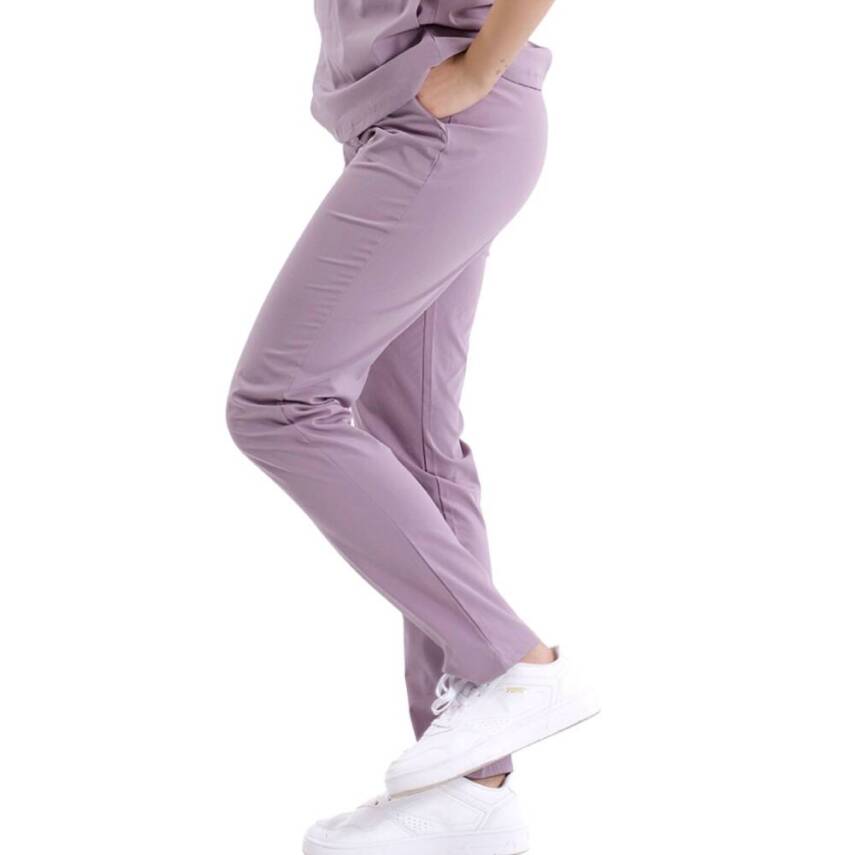 BRL SNAPS | TEK ALT Torba Cepli Doktor ve Hemşire Pantolon Lila